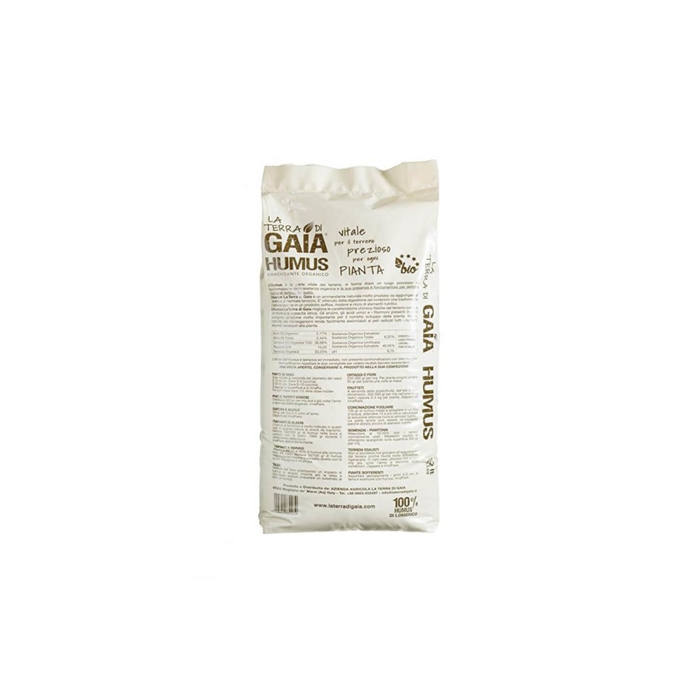 Humus Di Lombrico HUMICUM 100% Naturale - 5 Sacchi Da 50 Litri (100 Kg) - Fertilizzante Per Piante, Orto E Frutteto - Biologico